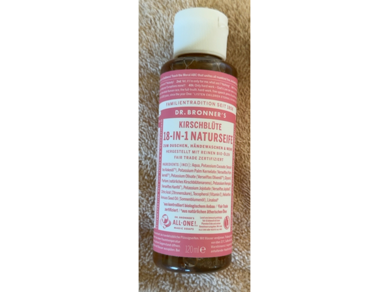 Dr. Bronner's 18-In-1 Liquid Soap, Cherry Blossom, 120 mL