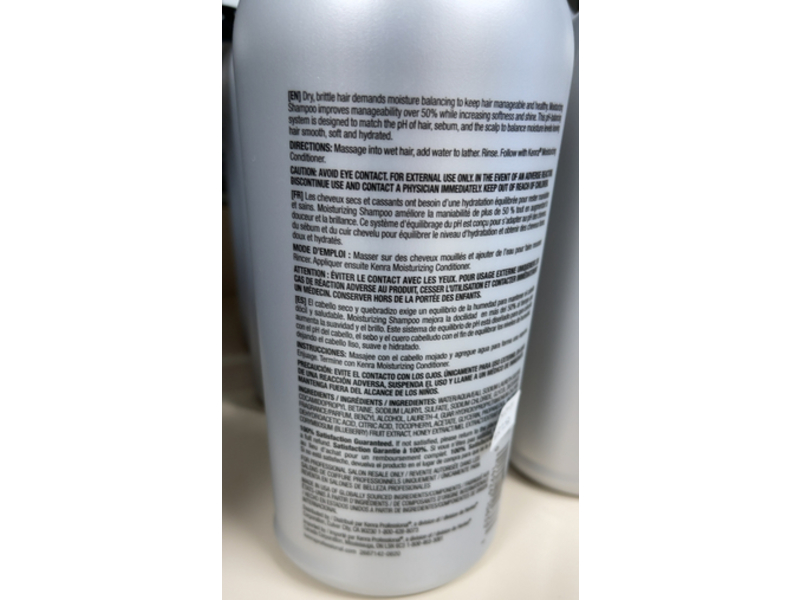 Kenra Moisturizing Shampoo, Balance Moisture, 33.8 fl oz/1 L