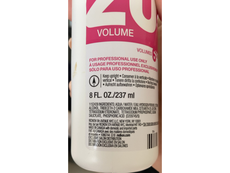 Redken Pro-Oxide Cream Developer, 20 Volume, 8 fl oz/237 mL
