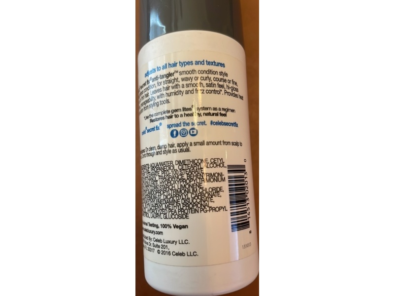 Celeb Luxury Gem Lites Secret Fix Anti-Tangler Styler, 3.4 fl oz/100 mL