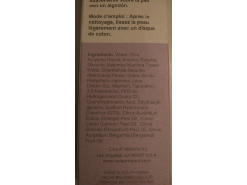 Cala Pure Radiance Toner, 4 fl oz/120 mL