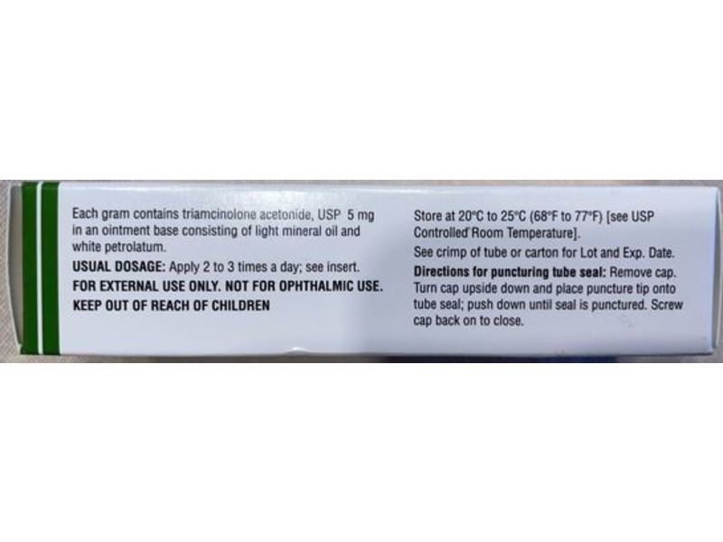 Triamcinolone Acetonide Ointment USP, 0.5%, 15 g Glenmark (RX)