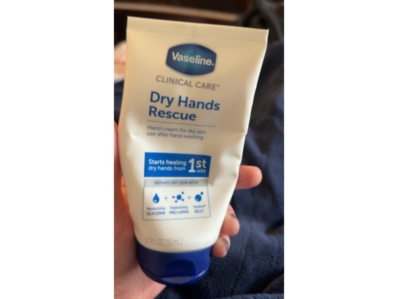 Vaseline Clinical Care Dry Hands Rescue Hand Cream, 5.1 fl oz/150 mL