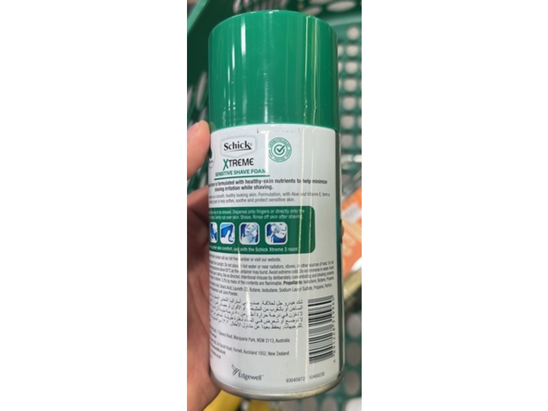 Schick Xtreme Shave Foam, Aloe, 250 g