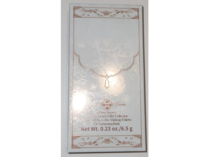 Flower Knows Butterfly Cloud Collar Collection Embossed Six-Color Makeup Palette, 01 Terracotta Brick, 0.23 oz/6.5 g