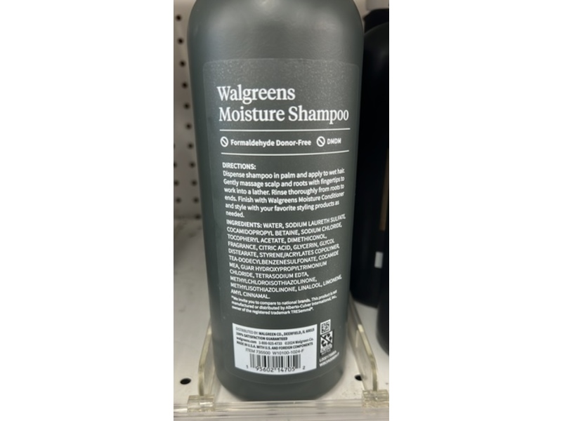 Walgreens Moisture Shampoo, 28 fl oz/828 mL