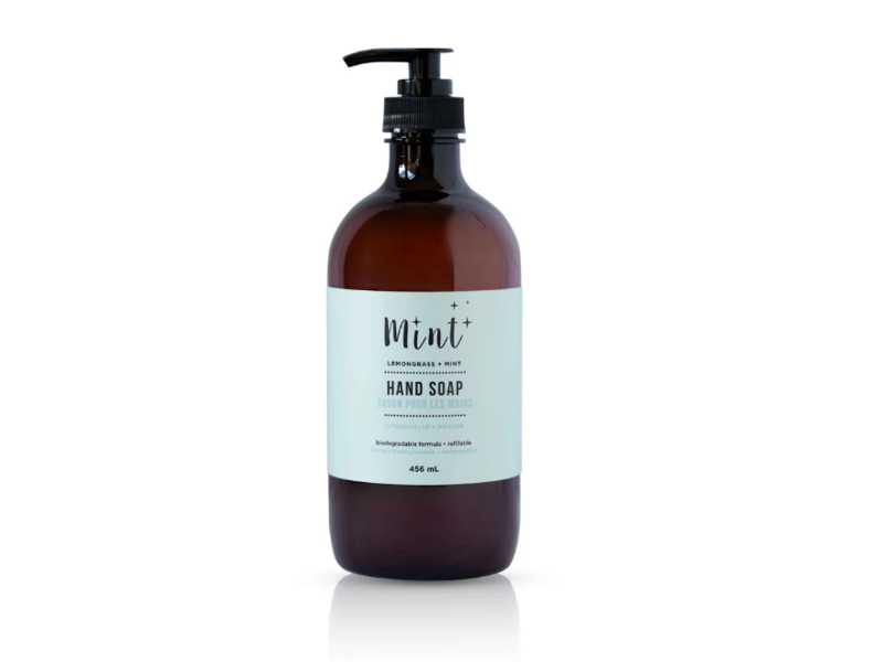 Mint Hand Soap, Lemongrass + Mint, 456 mL