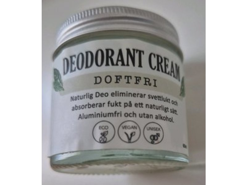 Naturlig Deo Doftfri Deodorant Cream, 60 mL