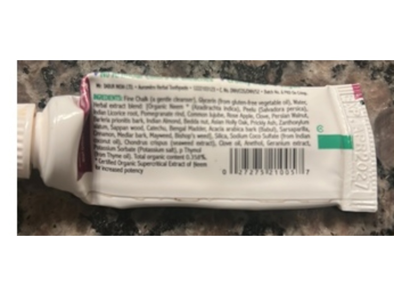 Auromere Ayurvedic Toothpaste, Neem, 0.43 fl oz//12.5 mL