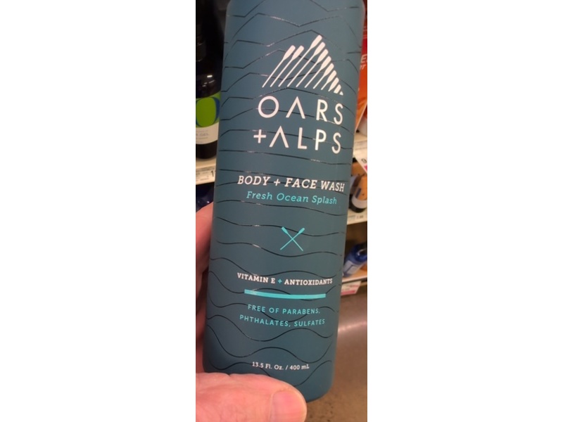 Oars + Alps Body + Face Wash, Fresh Ocean Splash, 13.5 fl oz/400 mL