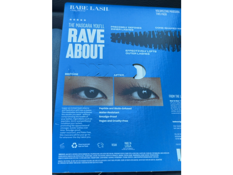 Babe Lash Volumizing Mascara, 0.21 oz, Pack Of 2