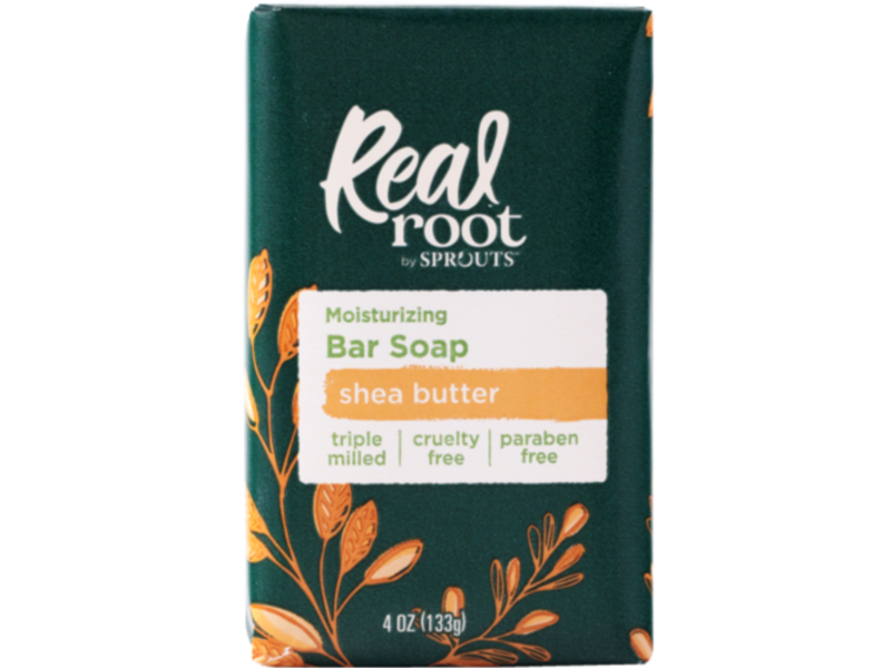 Real Root By Sprouts Moisturizing Bar Soap, Shea Butter , 4 oz/133 g
