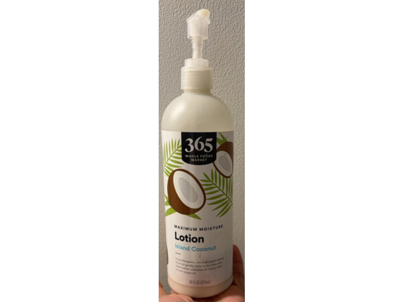 365 Whole Food Market Maximum Moisture Lotion, Island Coconut, 16 fl oz/473 mL