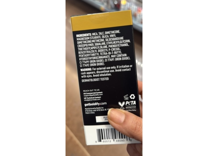 Boldify Root And Thinning Cover-Up Powder, Dark Brown, 0.14 oz/4 g