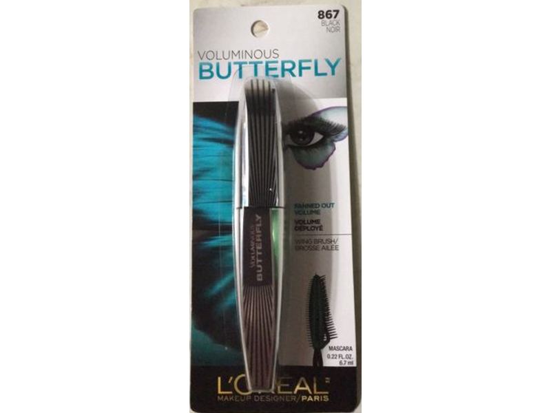 L'Oreal Paris Voluminous Butterfly Mascara, 867 Black, 0.22 fl oz/6.7 mL