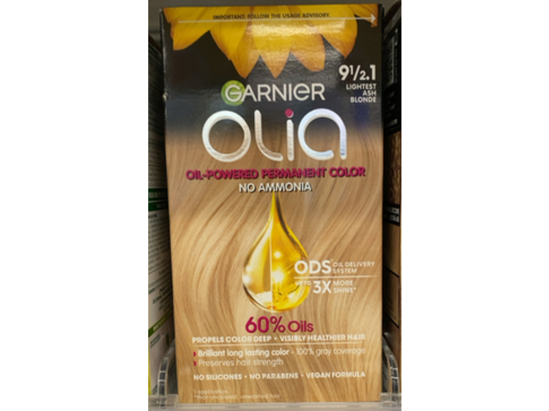 Garnier Oila Powered Permanent Hair Colour, 91/2.1 Lightest Ash Blonde