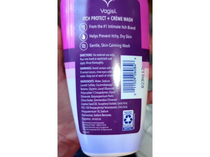 Vagisil Itch Protect + Creme Wash, 12 fl oz