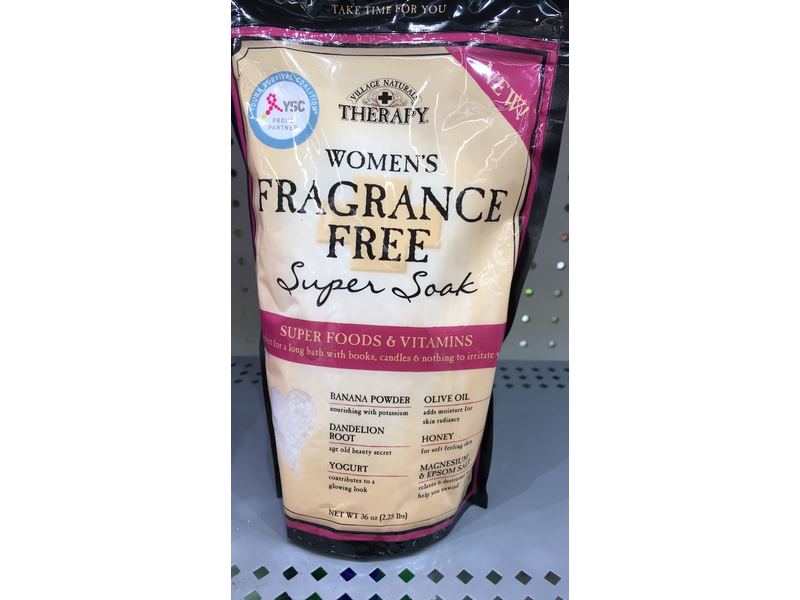 Village Naturals Women's Fragrance Free Super Soak, 36 oz/2.25 lbs, Pack Of 2