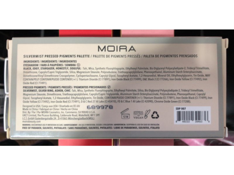 Moira Pressed Pigments Palette, 07 Silvermist