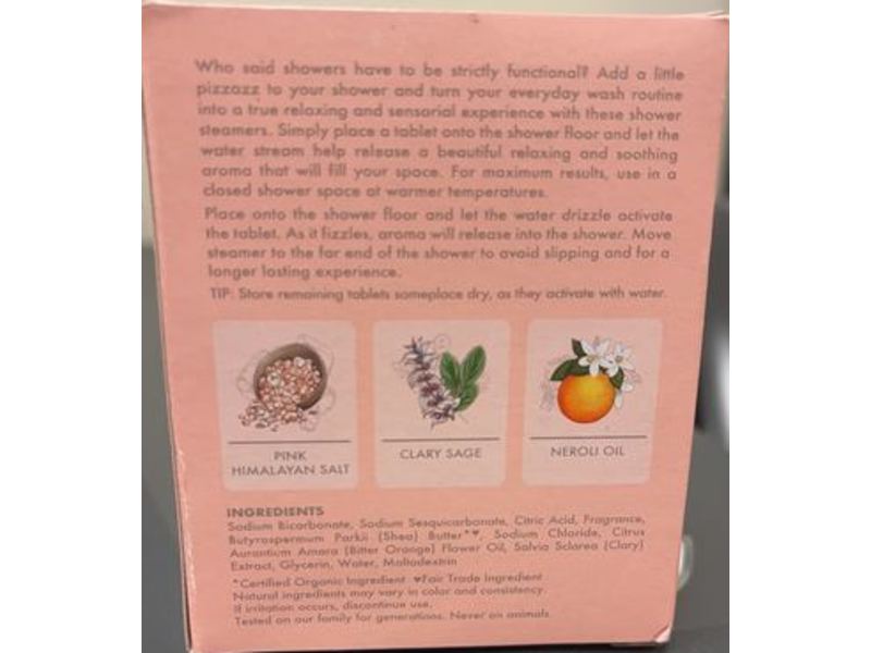 Shea Moisture Relaxing Shower Steamer, Pink Himalayan Salt, 4.0 oz/115 g