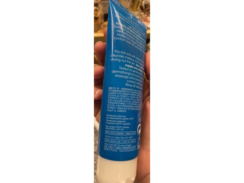Vichy Purete Thermale Purifying Foaming Cream, 4.23 fl oz/125 mL