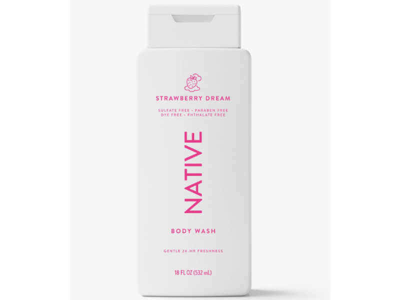 Native Body Wash, Strawberry Dream, 18 fl oz/532 mL