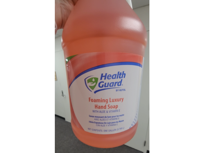 Health Guard Foaming Luxury Hand Soap, Aloe & Vitamin E, 3.785 L