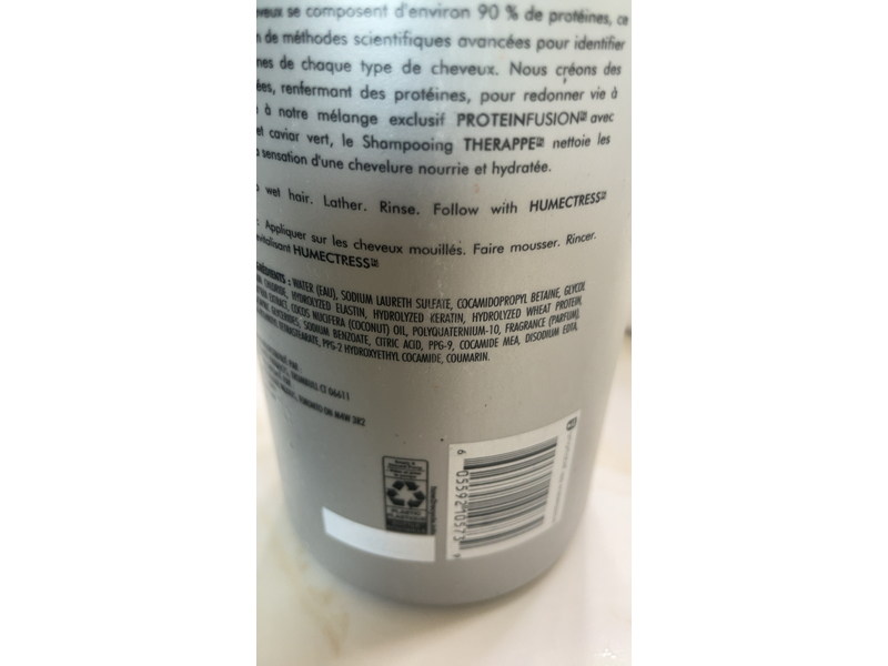 Nexxus Therappe Ultimate Moisturizing Shampoo, Essential Protein, Green Caviar, 33.8 oz/1 L