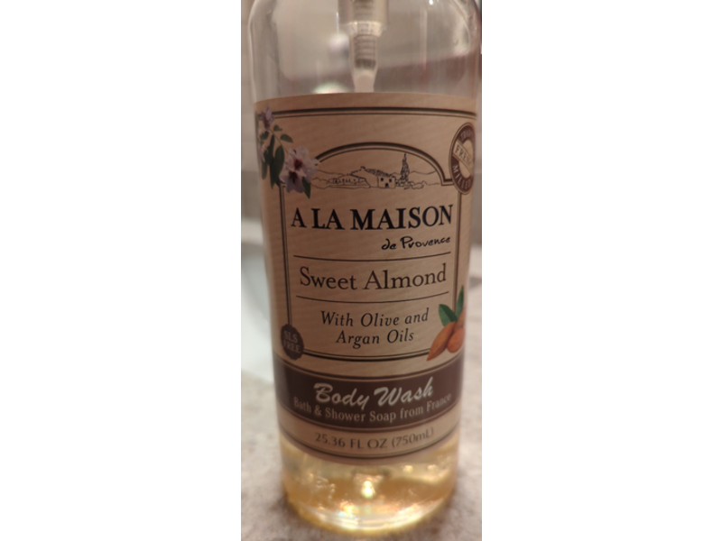 A La Maison De Provence Body Wash, Sweet Almond, 25.36 fl oz/750 mL