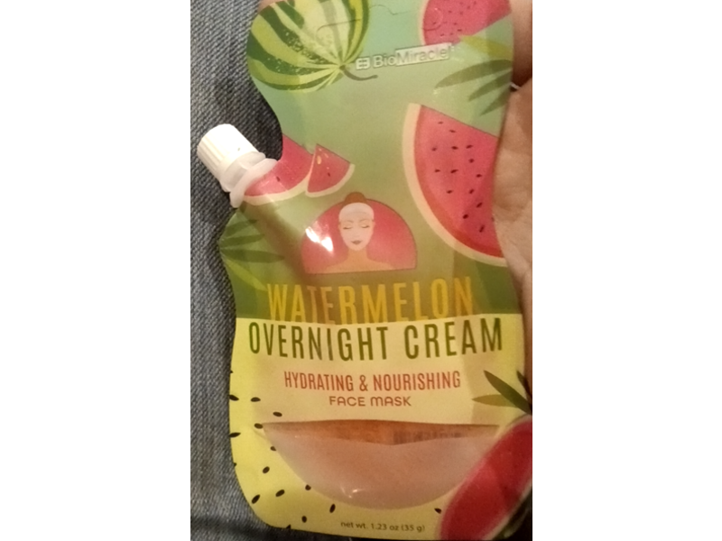 BioMiracle Hydrating & Nourishing Face Mask, Watermelon, 1.23 oz/35 g