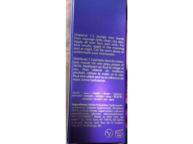 Tarte Mermaid Skin Serum, Hyaluronic H2O, 1.7 fl oz/50 mL