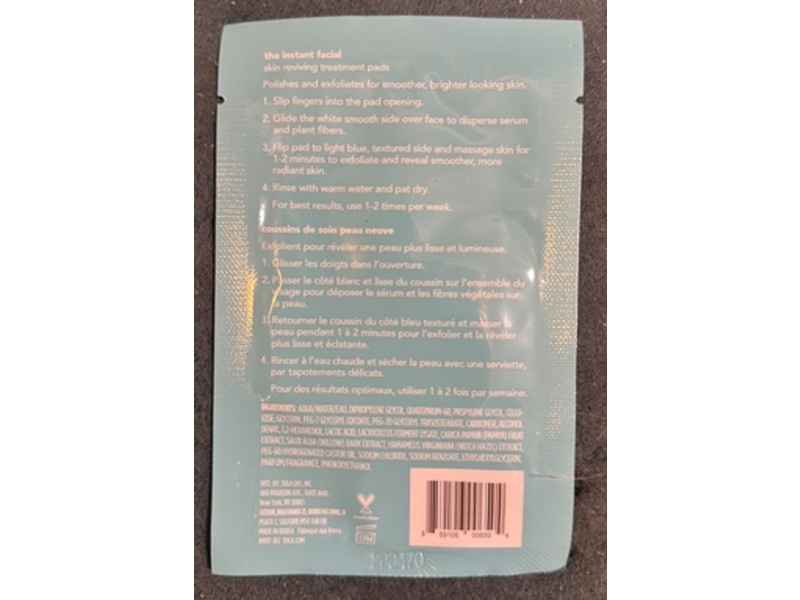 Tula Skincare The Instant Facial Skin Reviving Treatment Pads, 0.21 oz/6 g, Pack Of 6