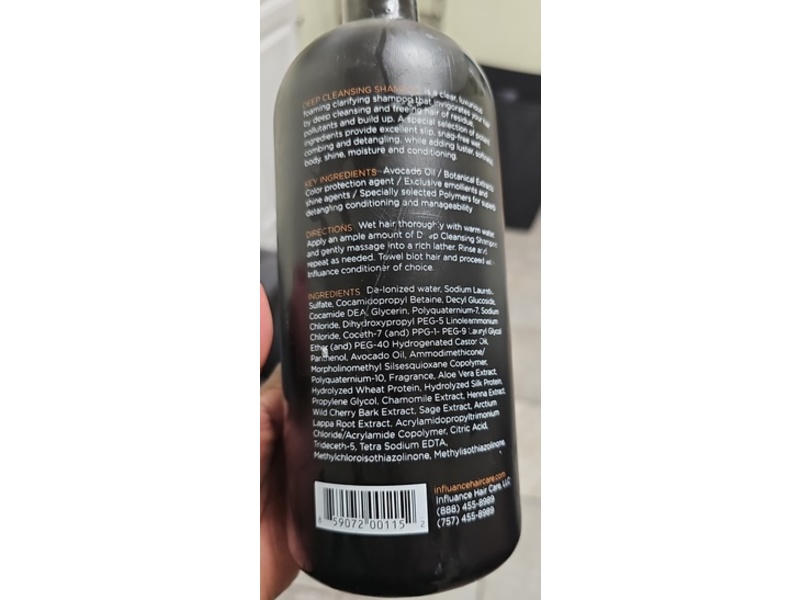 Influance Deep Cleansing Shampoo, Avocado Oil, 32 fl oz