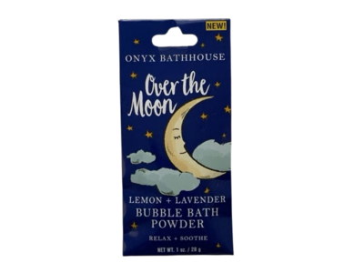 Onyx BathHouse Over The Moon Bubble Bath Powder, Lemon + Lavender, 1 oz/28 g