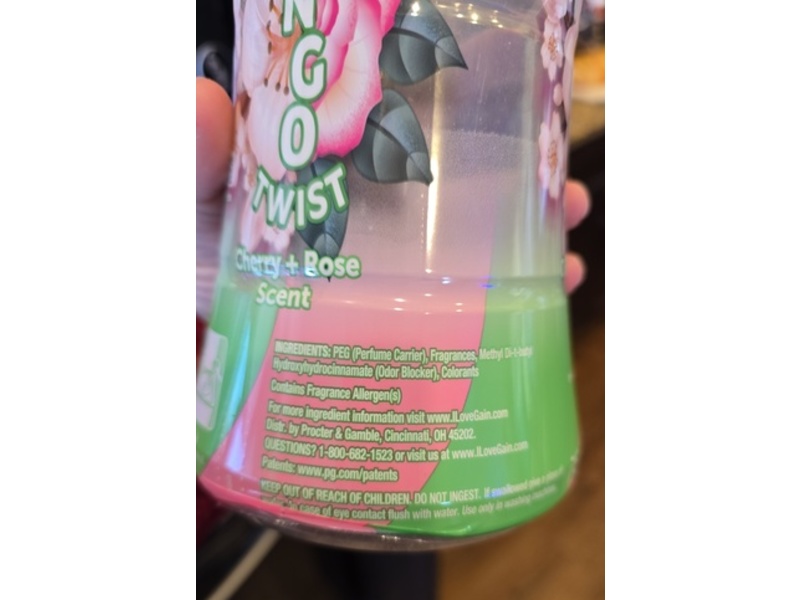 Gain Tango Twist Scent Booster, Cherry + Rose Scent, 26.3 oz/745 g