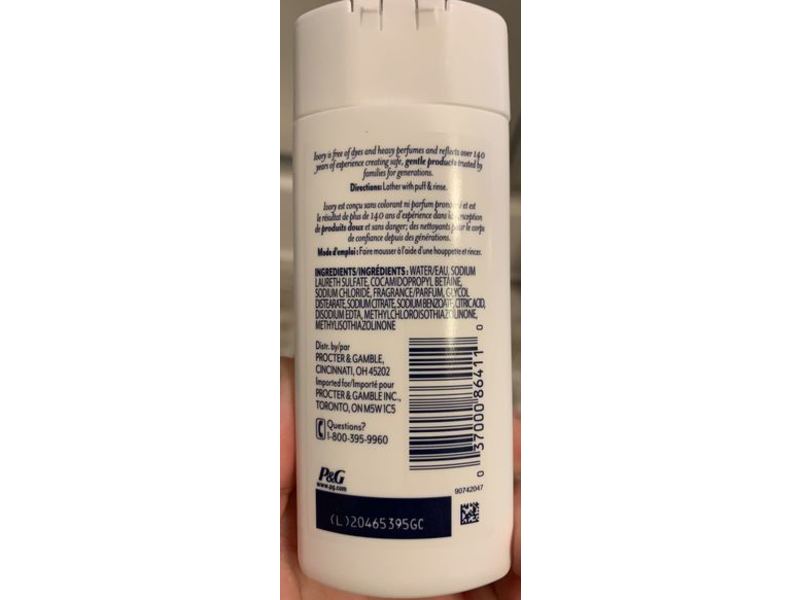 Ivory Original Scent Body Wash, 12 fl oz/89 mL