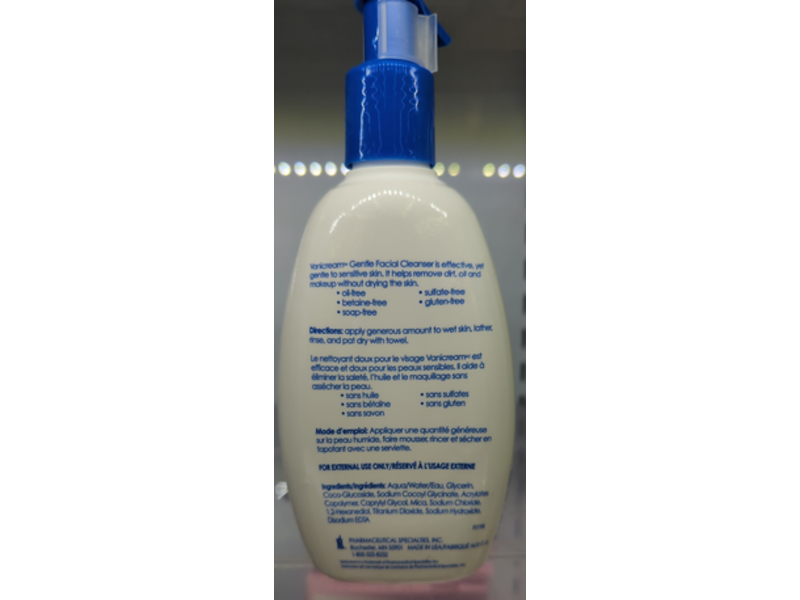 Vanicream Gentle Facial Cleanser, 8 fl oz/237 mL