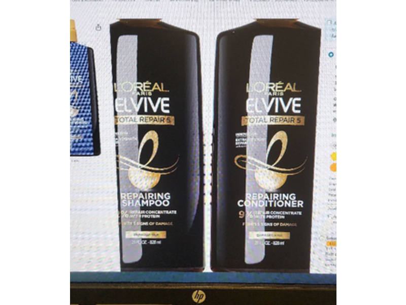 L'Oreal Paris Elvive Total Repairing Shampoo, 28 fl oz/828 mL, Pack Of 2