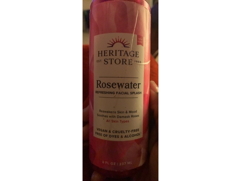 Heritage Store Face Mist, Rosewater, 8 fl oz/237 mL, Pack Of 3