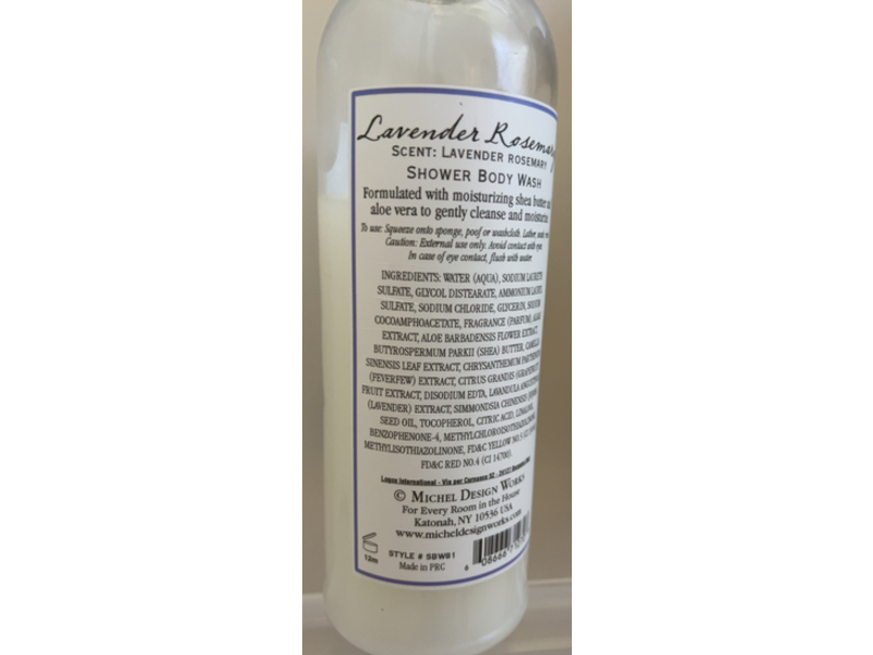 Michel Design Works Shower Body Wash, Lavender Rosemary, 16.9 fl oz/500 mL