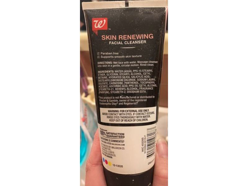 Walgreens Skin Renewing Facial Cleanser Deep Cleans & Gently Exfoliates, 5 fl oz/148 mL