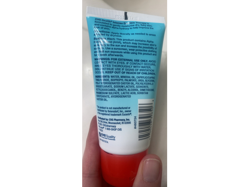 CVS Health Instant Dry Skin Therapy Smoothing Hand Lotion, 2.7 oz/77 g