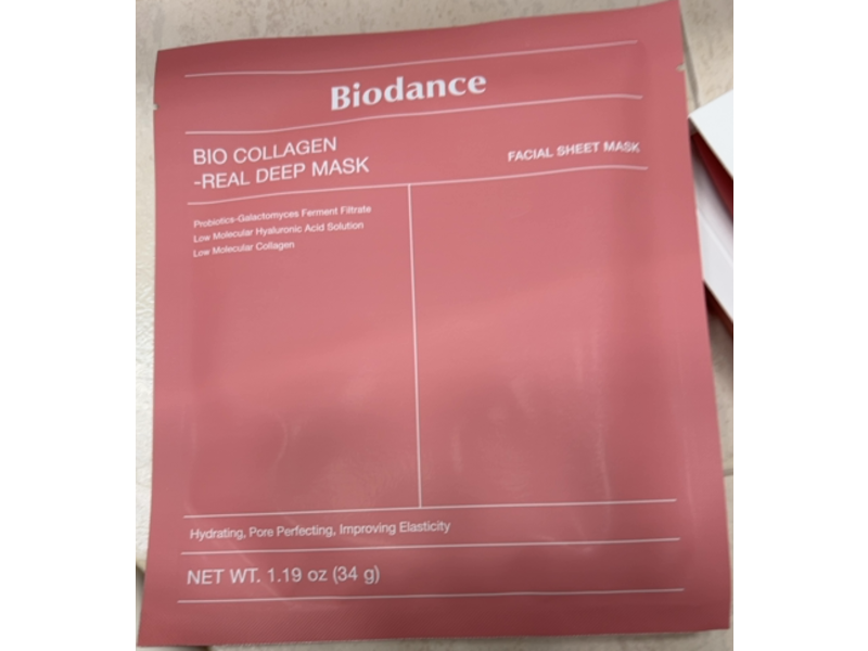 Biodance Real Deep Facial Sheet Mask, Bio Collagen, 1.19 oz/34 g
