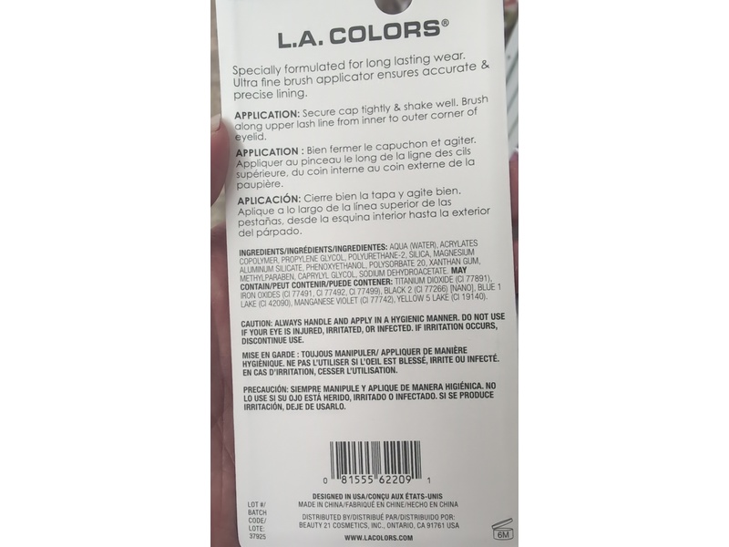 L.A. Colors Liquid Eyeliner, Black/brown, 0.22 fl oz/0.5 mL