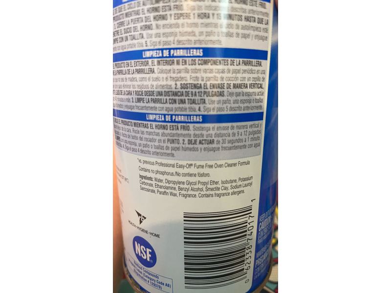 Professional Easy-Off Oven Cleaner, Fume Free, Lemon Scent, 24 oz/1 Lb