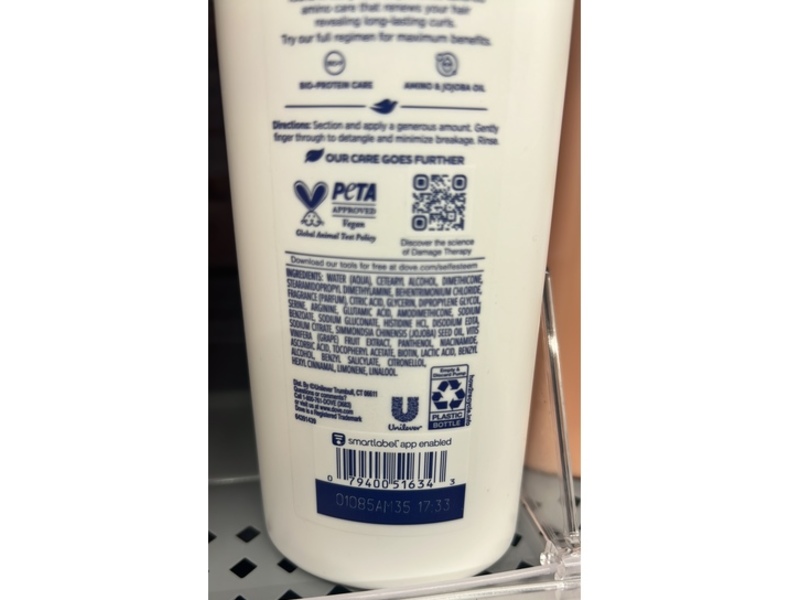 Dove Conditioner, Amino Curl Repair, 18 fl oz/532 mL