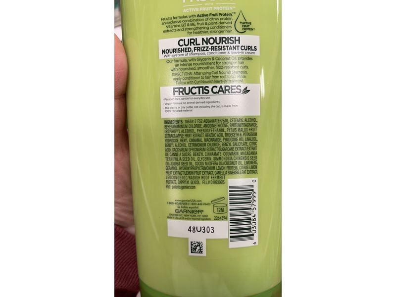 Garnier Fructis Curl Nourish Fortifying Conditioner, 21 fl oz/621 mL