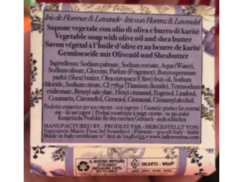 La Florentina Bar Soap, Lavender