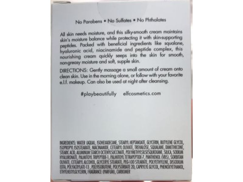 E.l.f. Hello Hydration Face Cream, 1.8 oz/50 g