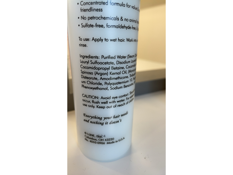 Yellow Strawberry Salon Anti - Frizz Shampoo, Argan, 10.1 oz/300 mL